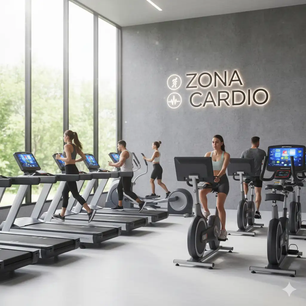 Cardio area with modern machines
